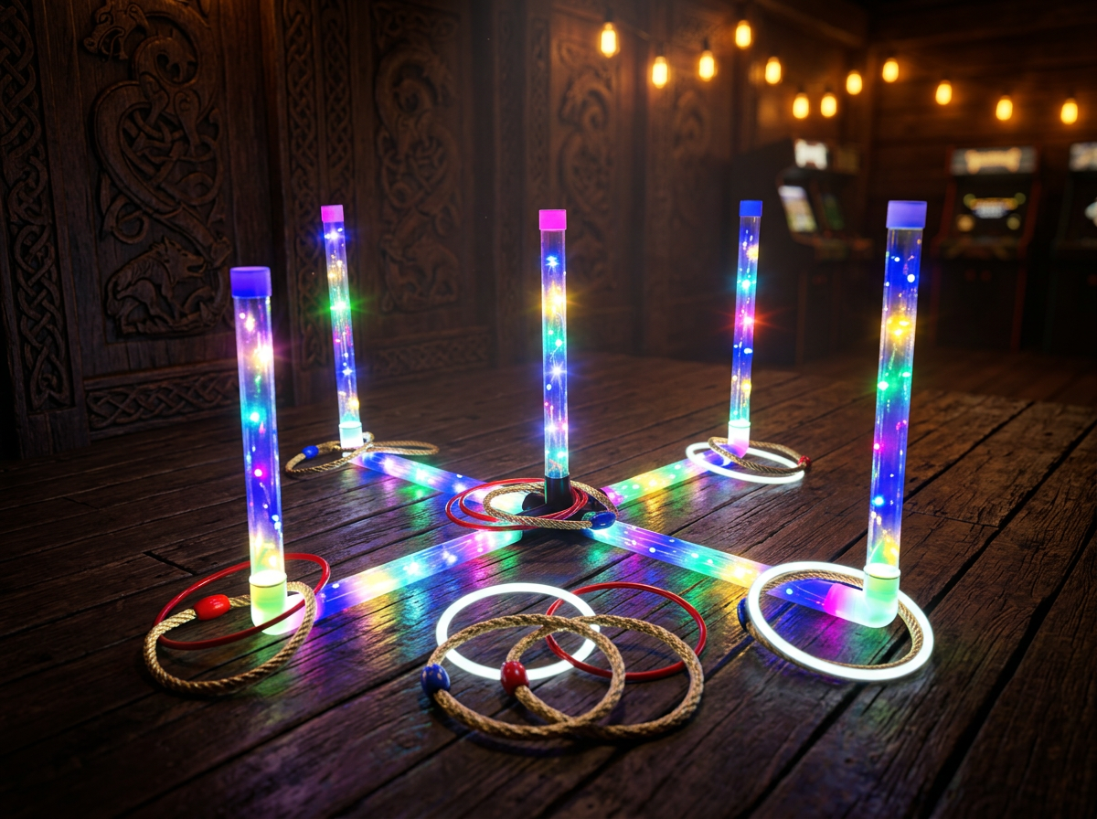 Ringwerfen – Wikinger-Spiel im Freien in Valhalla World